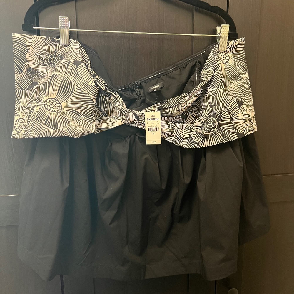 Strapless Bow Shirt